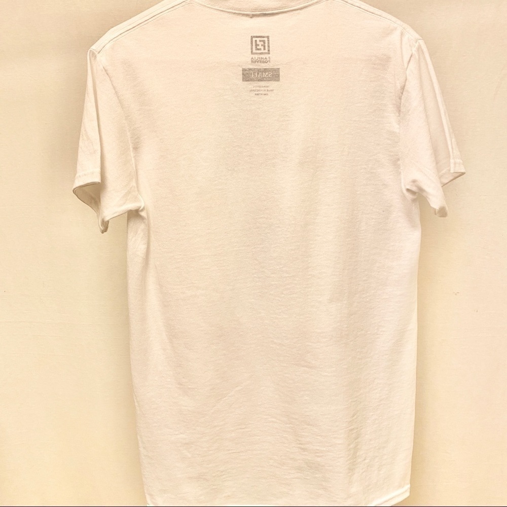 Our Lady Guadalupe T Shirt NWT Small Mens, La Familia, White, Catholic, Mary - Picture 5 of 8